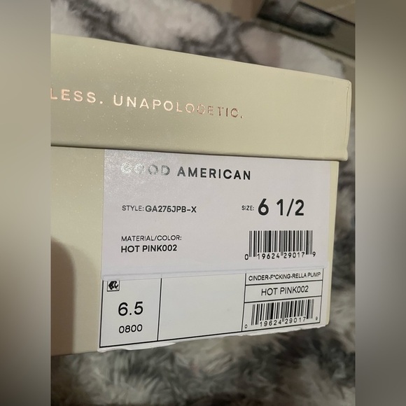 NEW In box Good American Cinder-F*cking-Rella Pink Barbie pumps Cinderella - Picture 9 of 12